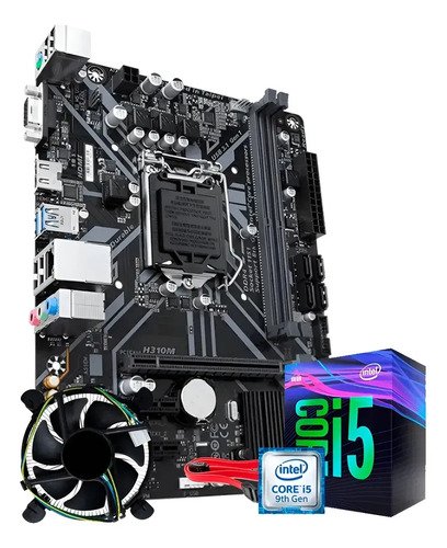 Kit Upgrade Intel I5 9°geração Ddr4 Placa Mãe H310 C/ Cooler Preto